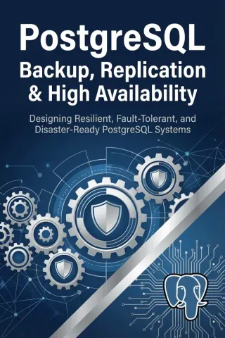 PostgreSQL Backup, Replication & High Availability — Dargslan eBook cover