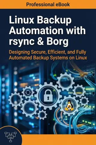 Linux Backup Automation with rsync & Borg — Dargslan eBook cover