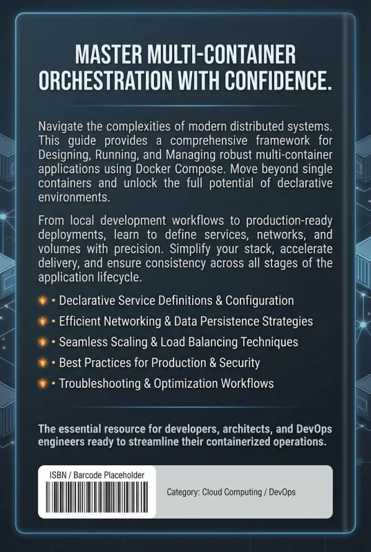 Docker Compose & Multi-Container Applications ebook back cover