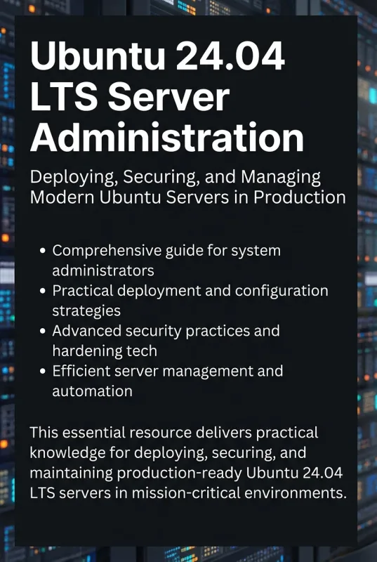 Ubuntu 24.04 LTS Server Administration ebook cover 1