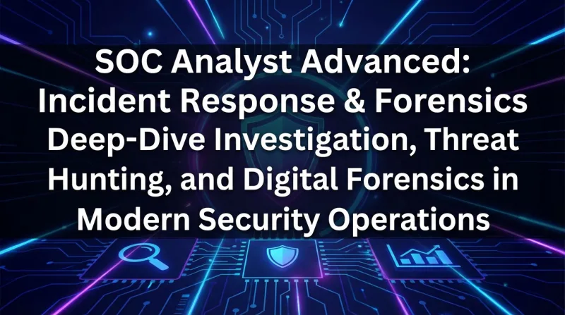 SOC Analyst Advanced: Incident Response & Forensics ebook banner 1