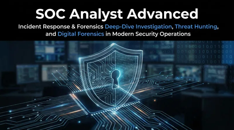 SOC Analyst Advanced: Incident Response & Forensics ebook banner 2