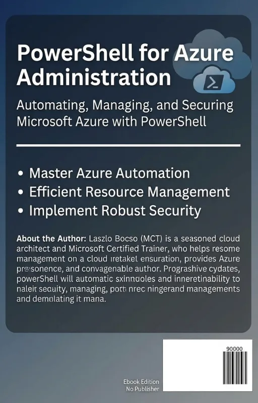 PowerShell for Azure Administration ebook back cover