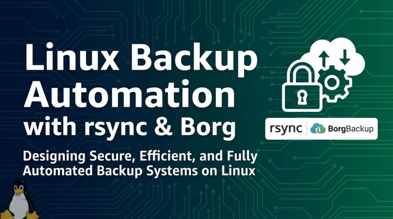 Linux Backup Automation with rsync & Borg ebook banner 2