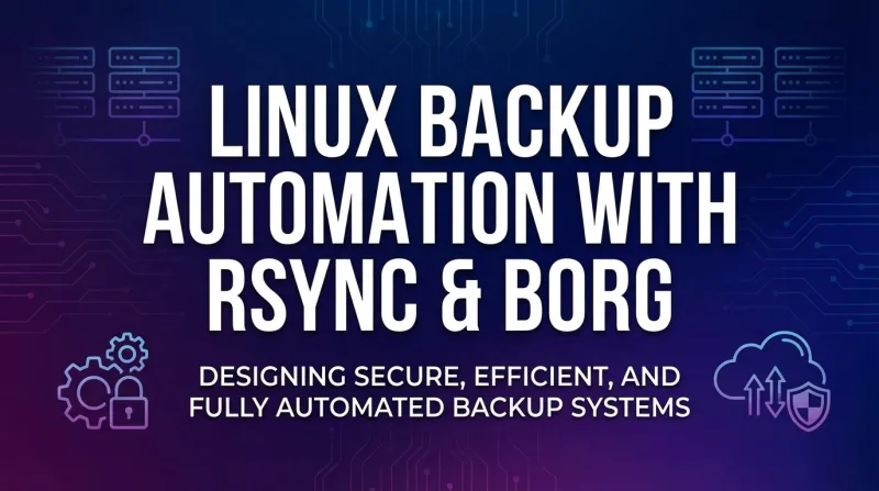 Linux Backup Automation with rsync & Borg ebook banner 3