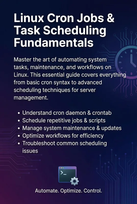 Linux Cron Jobs & Task Scheduling Fundamentals ebook back cover