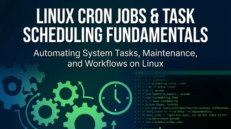 Linux Cron Jobs & Task Scheduling Fundamentals ebook banner 1