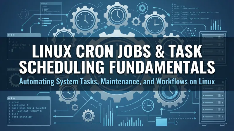 Linux Cron Jobs & Task Scheduling Fundamentals ebook banner 2