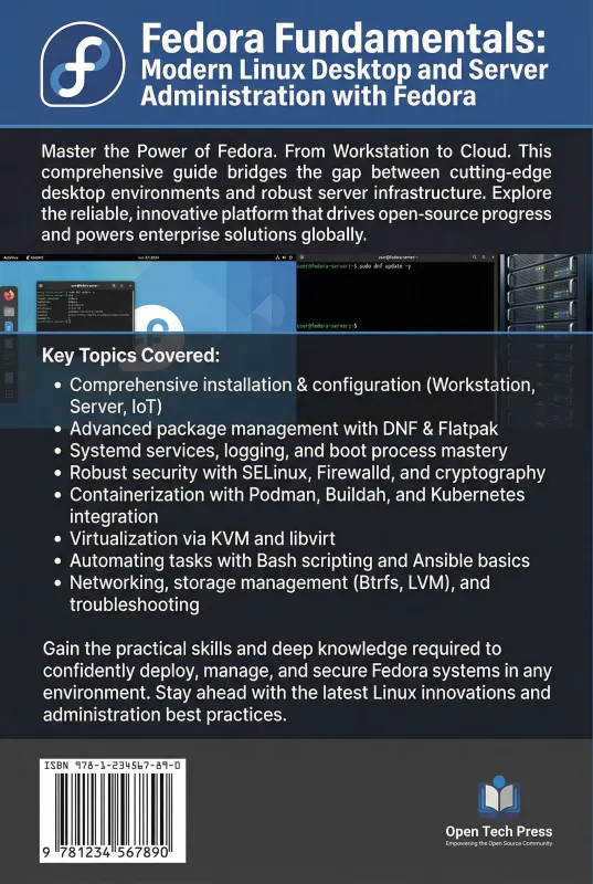 Fedora Fundamentals ebook back cover 1