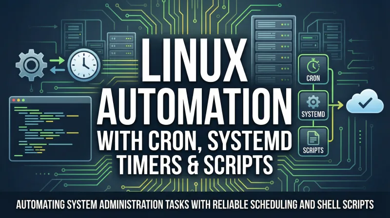 Linux Automation with Cron, Systemd Timers & Scripts ebook banner 2