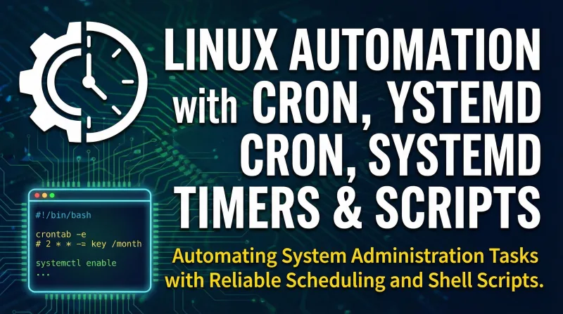 Linux Automation with Cron, Systemd Timers & Scripts ebook banner 3