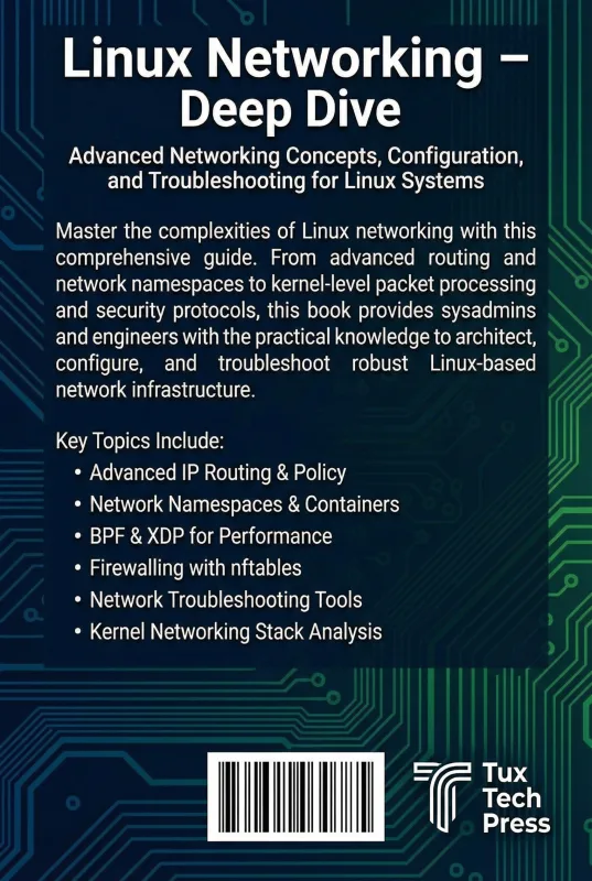 Linux Networking - Deep Dive ebook back cover