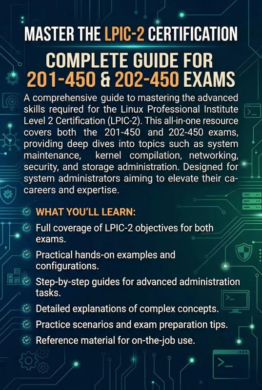 LPIC-2 Exam Prep ebook back cover 1