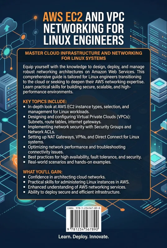 AWS EC2 & VPC Networking for Linux Engineers ebook back cover