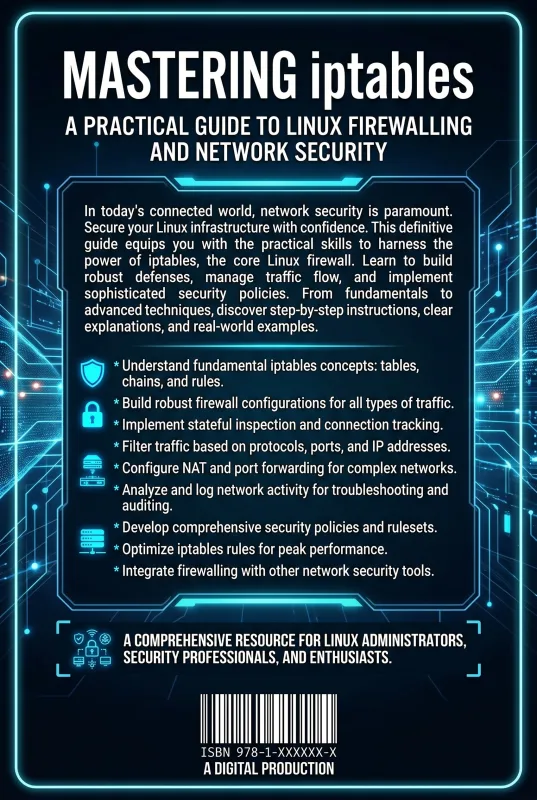 Mastering iptables: A Practical Guide to Linux Firewalling and Network Security back cover