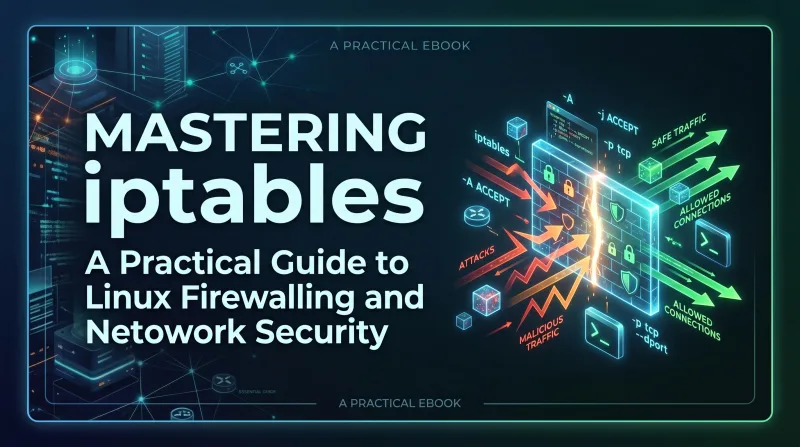 Mastering iptables: A Practical Guide to Linux Firewalling and Network Security ebook banner 1