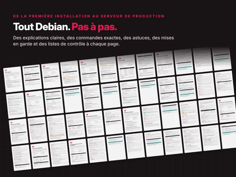 Apprendre Debian Linux pas à pas avec des tutoriels d'installation, de configuration et d'administration serveur