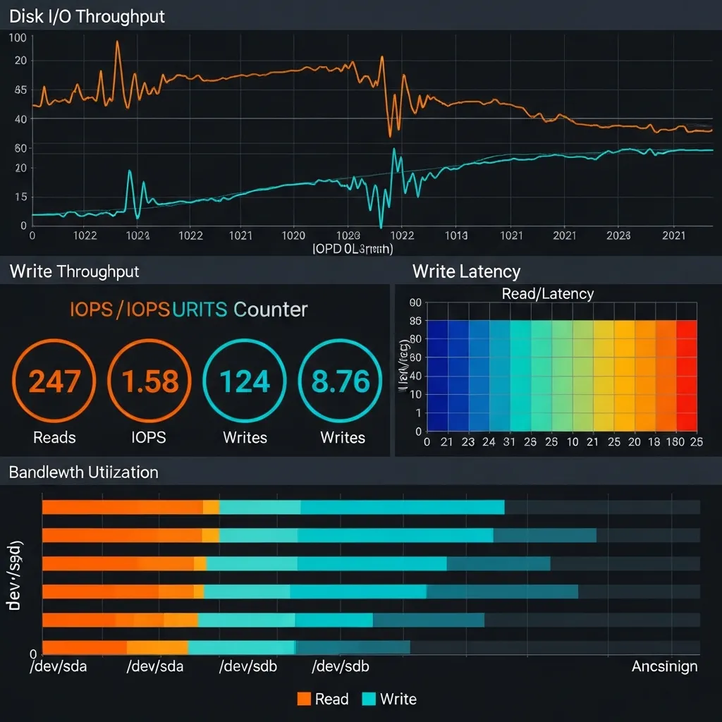 Linux Disk I/O Monitoring: IOPS, Throughput, and Latency Analysis