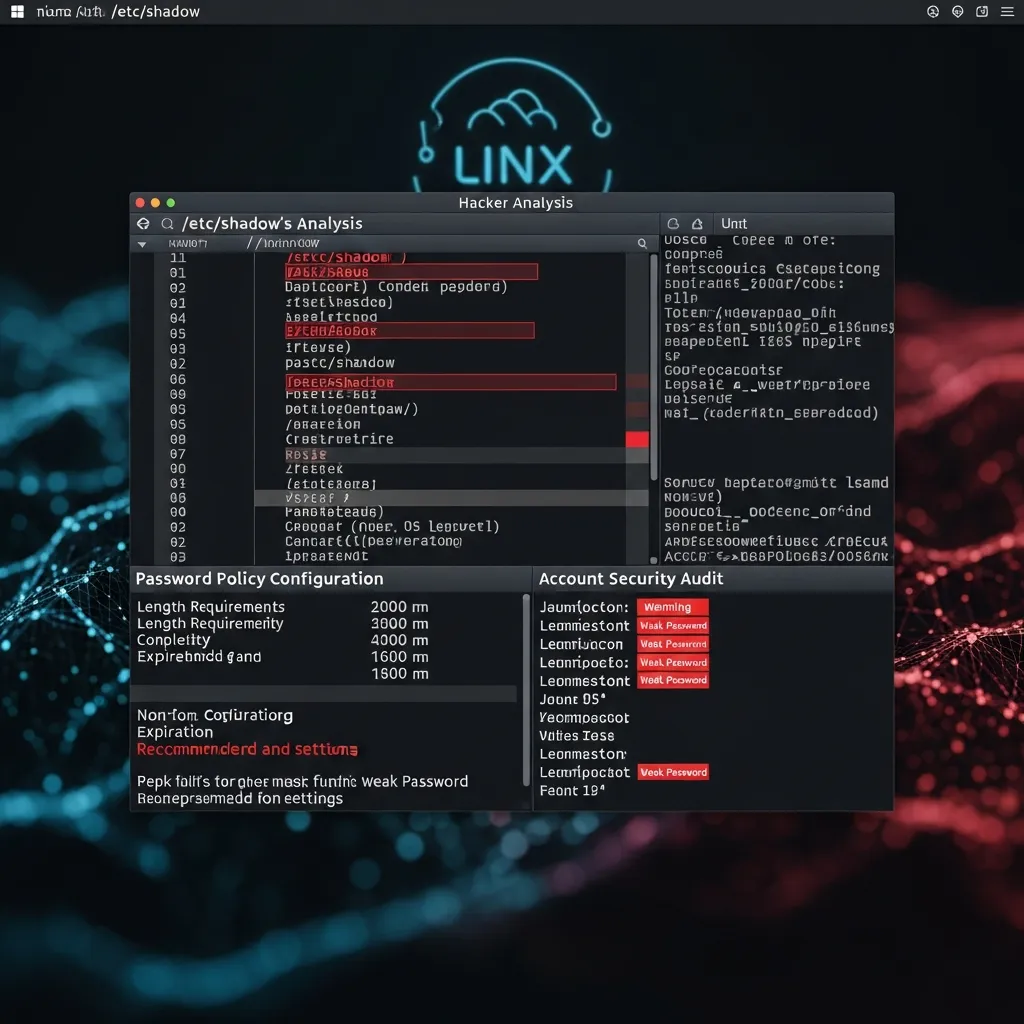 Linux Password Security Audit: Shadow File Analysis and Policy Enforcement