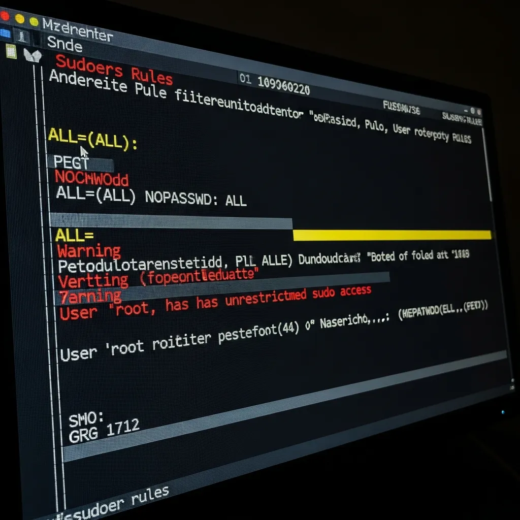 Sudoers Security Audit: Finding NOPASSWD Entries and Privilege Escalation Risks