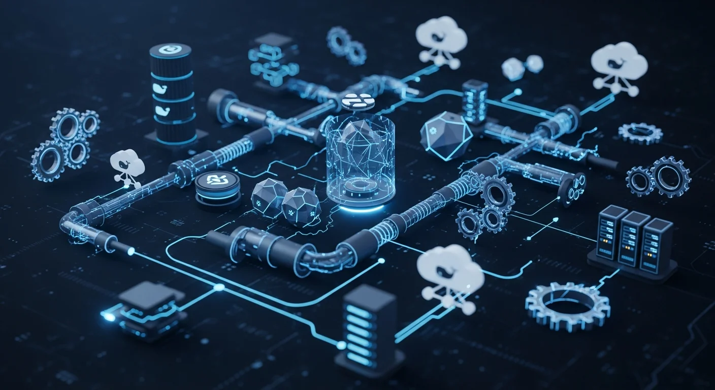 DevOps infrastructure and CI/CD pipeline visualization