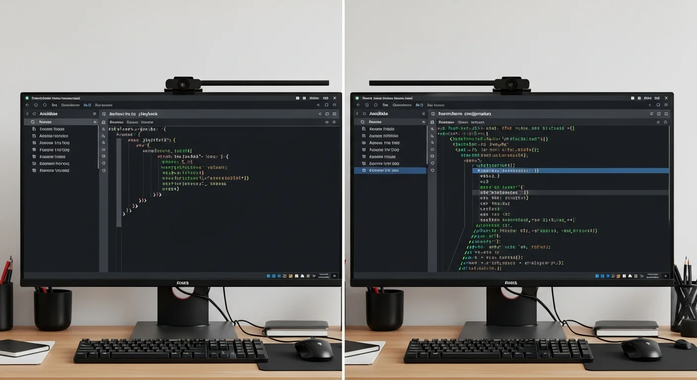Ansible and Terraform configuration on split screen showing YAML and HCL code