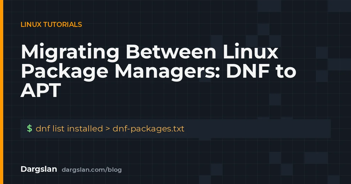 Migrating Between Linux Package Managers: DNF to APT