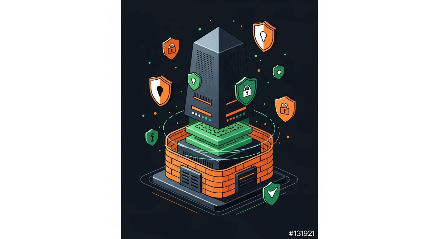 Debian security hardening with shield and firewall layers
