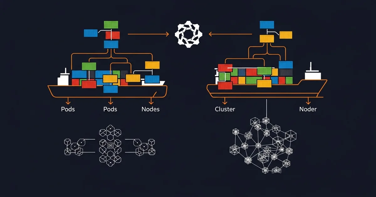 Docker containers and Kubernetes orchestration infrastructure diagram