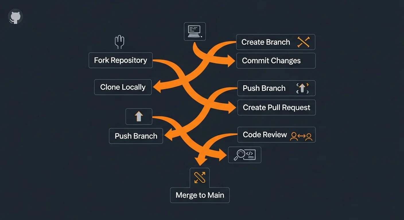 GitHub Workflow - Fork, Clone, Branch, Commit, Push, PR, Merge