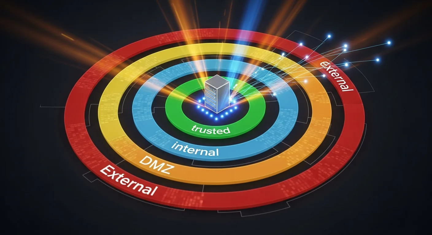 firewalld zones - trusted, public, internal, dmz, external