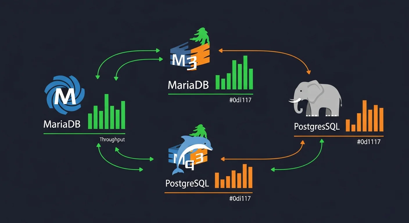 MariaDB 11 vs MySQL 8.4 vs PostgreSQL 17: 2026 OLTP Benchmark Showdown