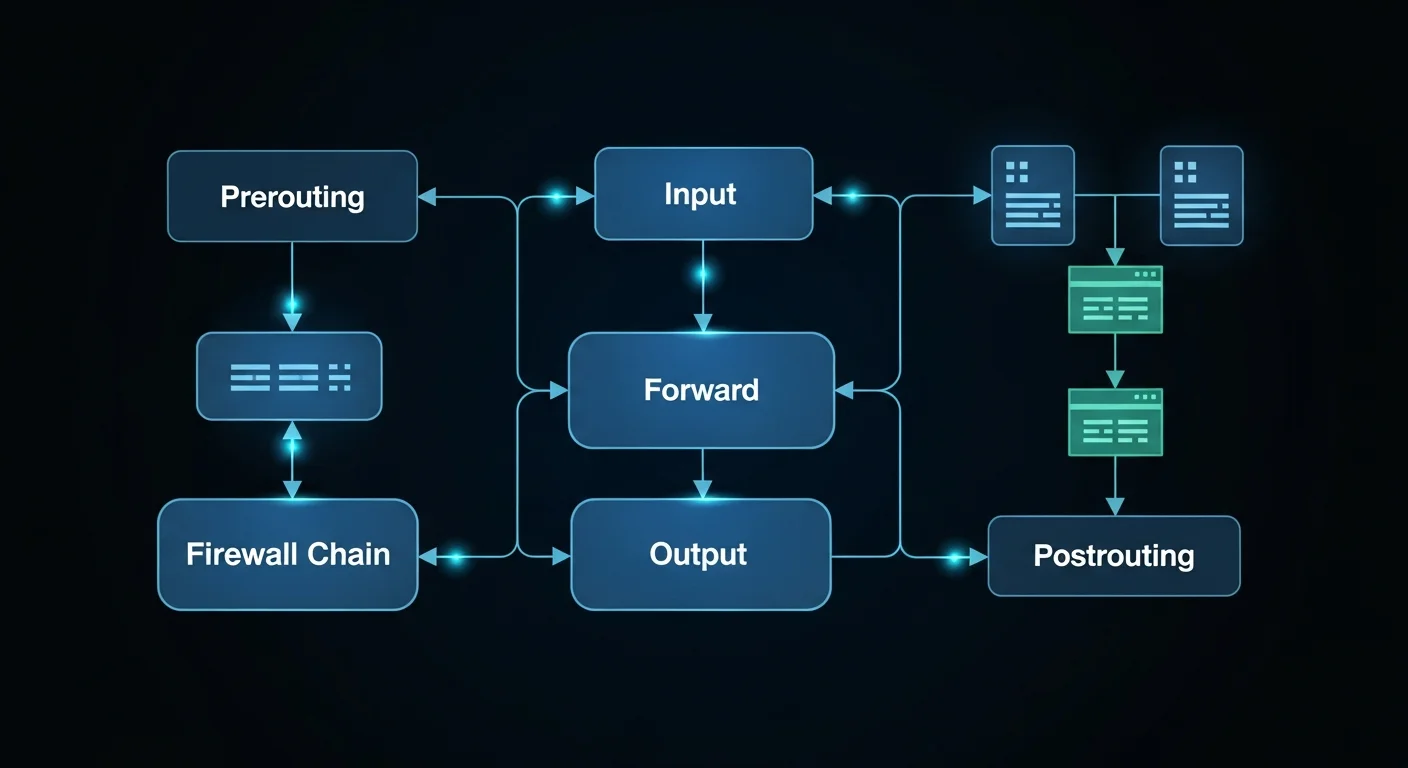 nftables Packet Flow Through Firewall Chains