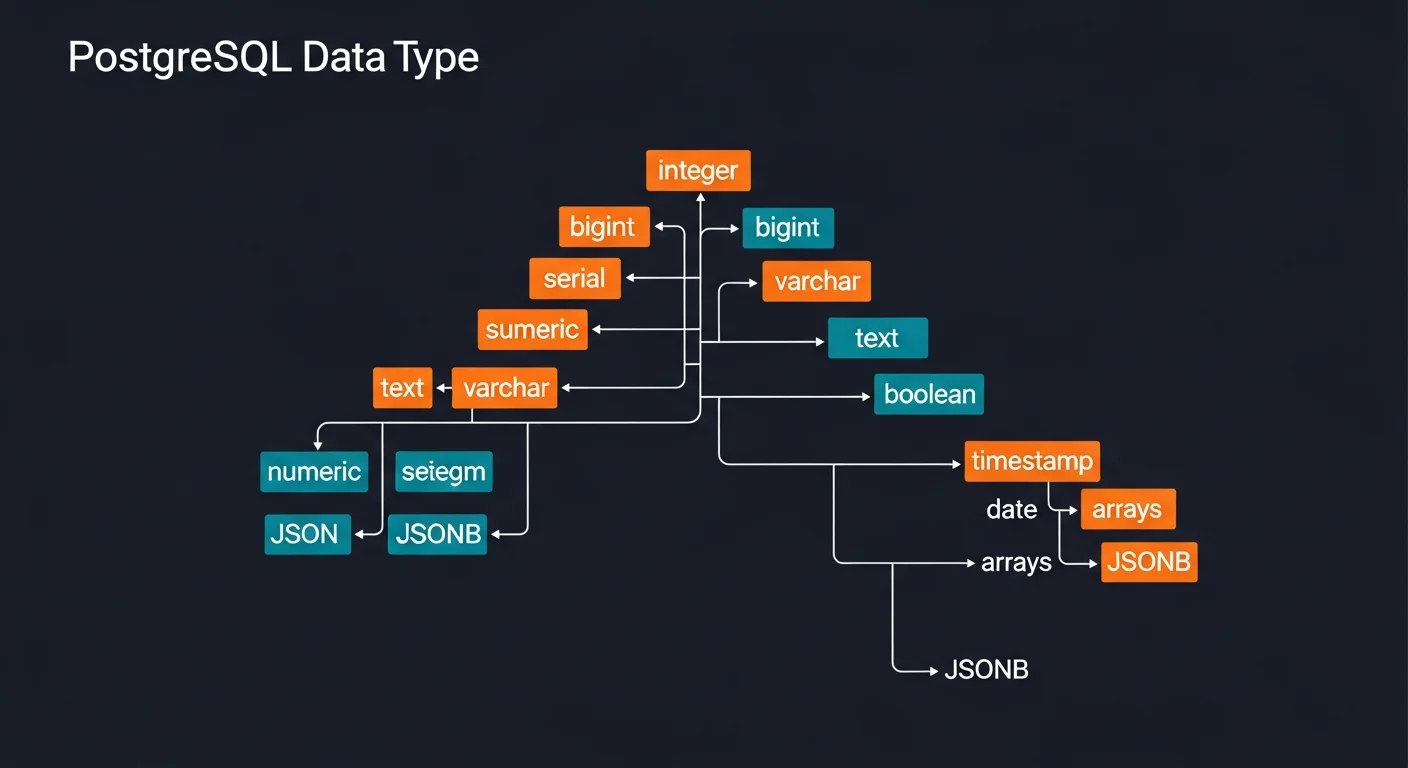 PostgreSQL Data Types - Numeric, Text, Date, JSON, Arrays