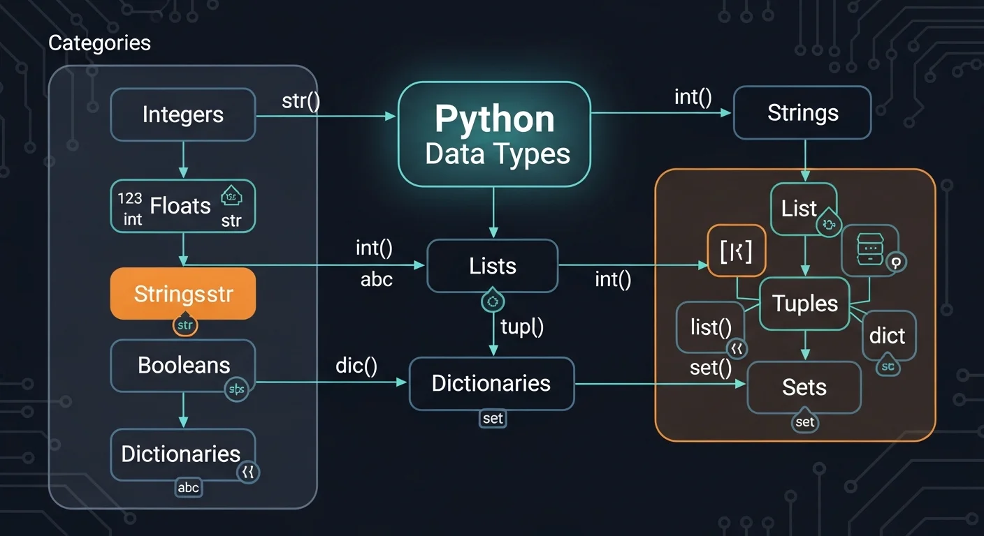Python Data Types - Variables, Strings, Numbers, Collections