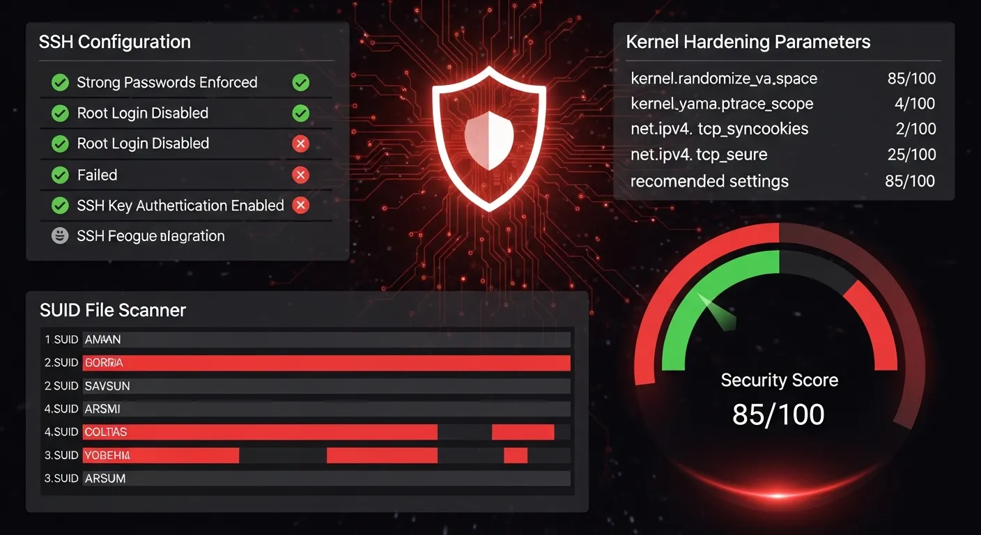 Linux Security Scanner: SSH Hardening, SUID Audit & Kernel Check (2026)