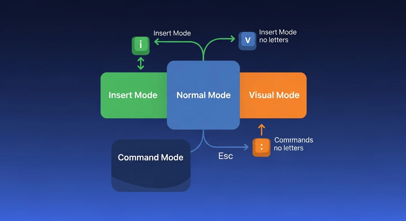 Vim Modes - Normal, Insert, Visual, and Command Mode