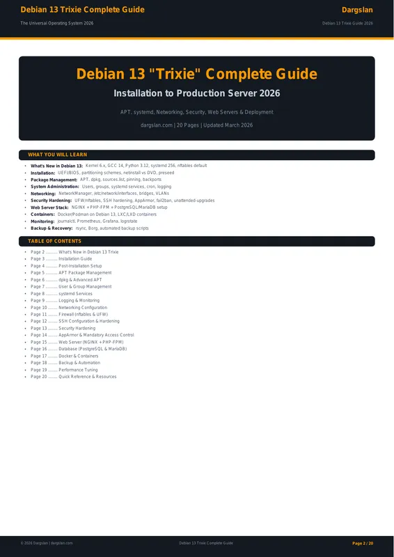 Debian 13 Trixie Complete Guide