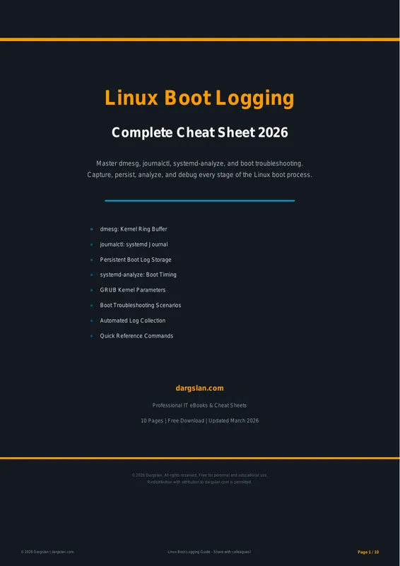 Linux Boot Logging Guide 2026