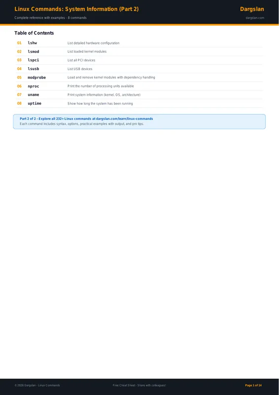 Linux Commands: System Information (Part 2)