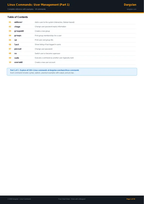 Linux Commands: User Management (Part 1)