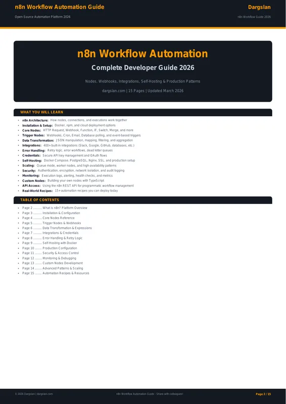 n8n Workflow Automation Complete Guide 2026